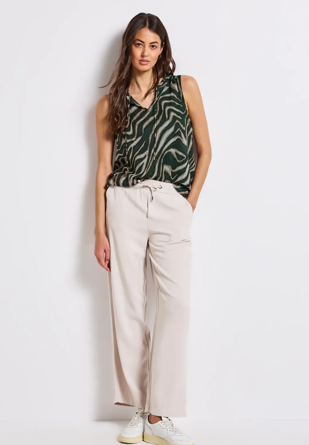 Chiffon bloes met print