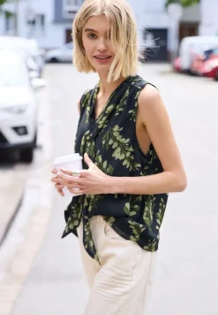 Chiffon blouse top met strik