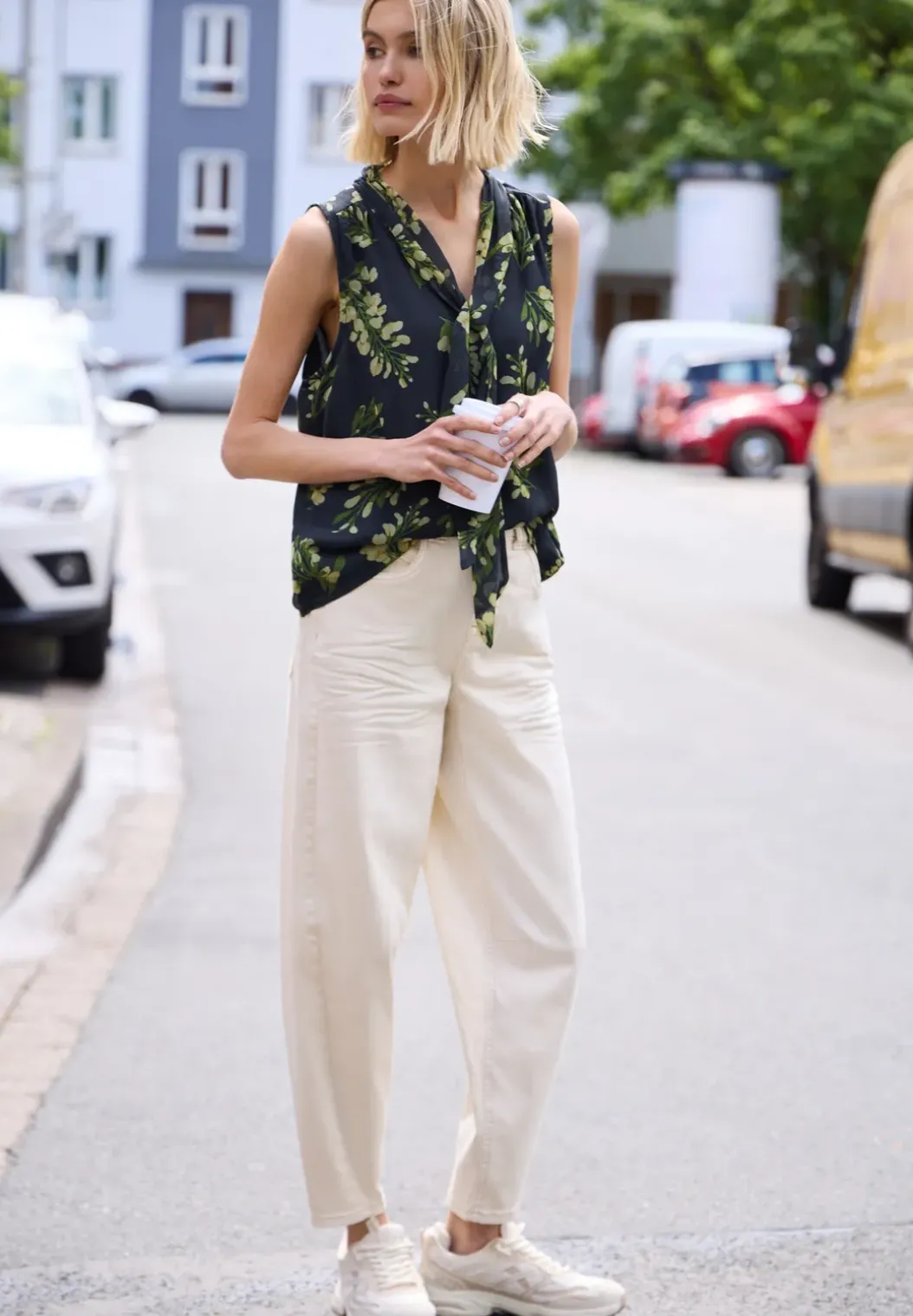 Chiffon blouse top met strik
