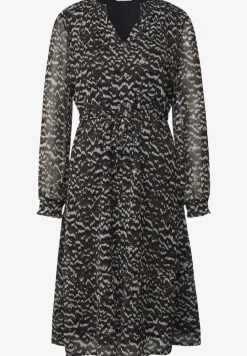 Chiffon jurk met smok details