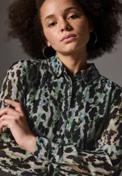 Chiffon jurk met volants