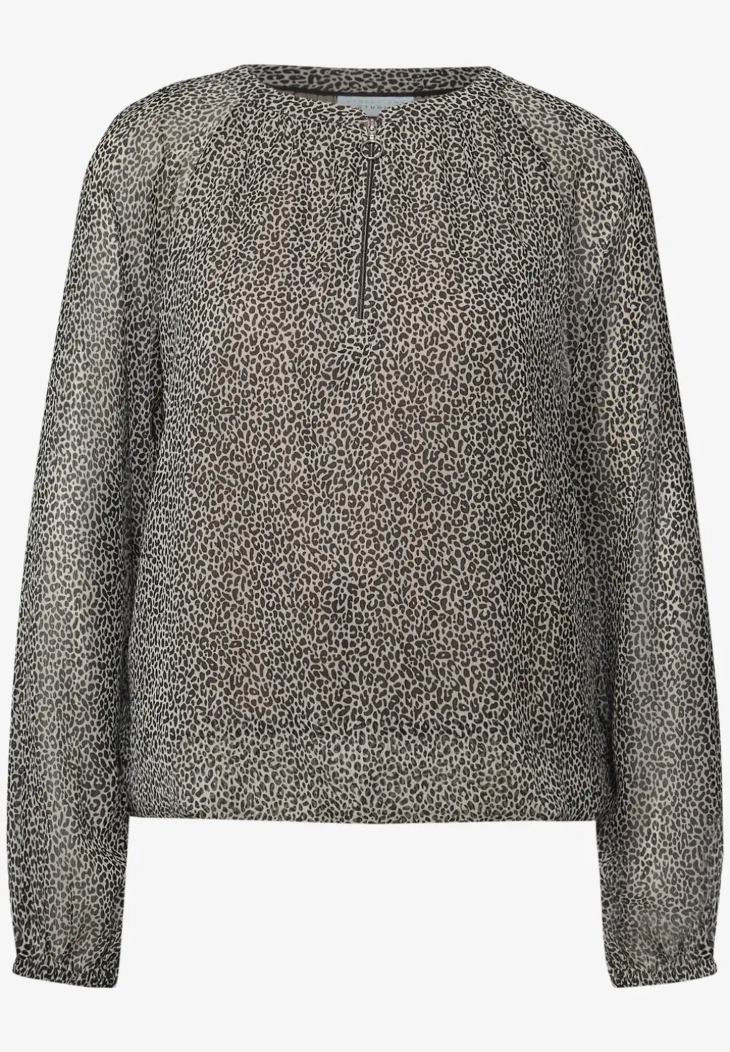 Chiffon leo blouse met rits