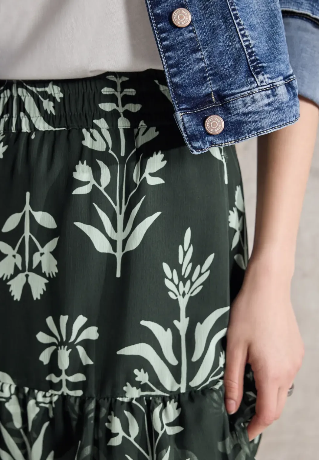 Chiffon rok met volants