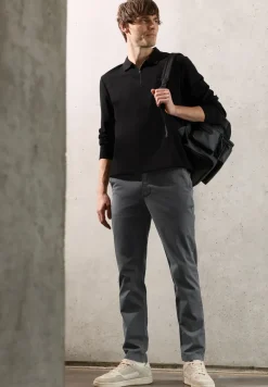 Chino met elastische tailleband