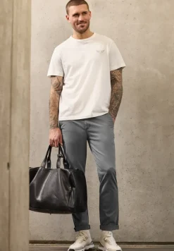Chino met elastische tailleband