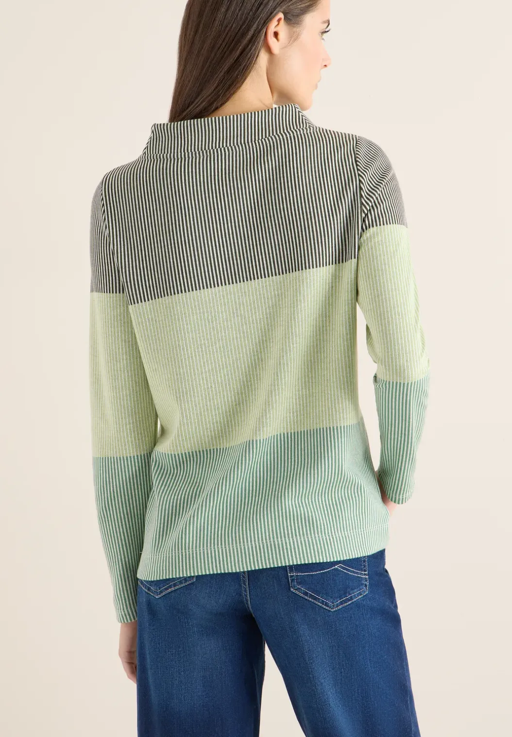 Colorblock jacquard shirt