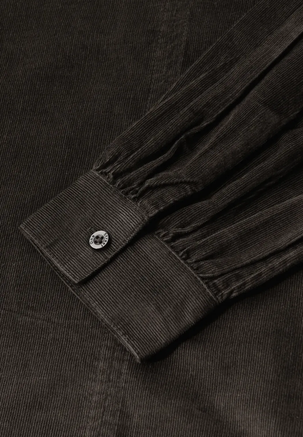 Corduroy blouse in effen kleur