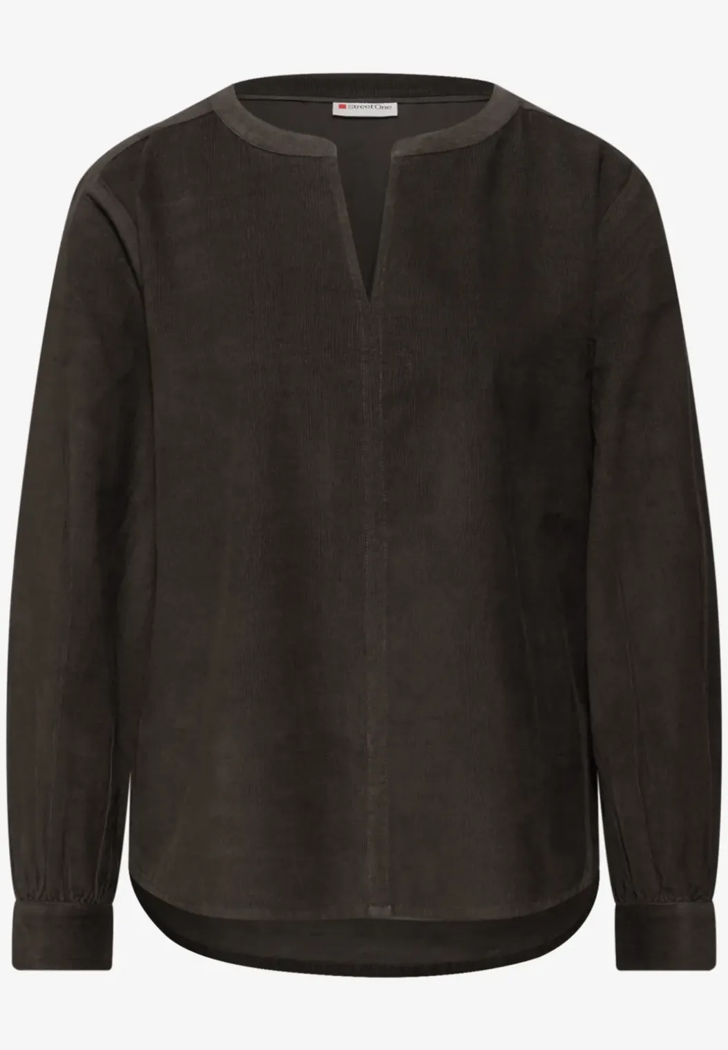 Corduroy blouse in effen kleur