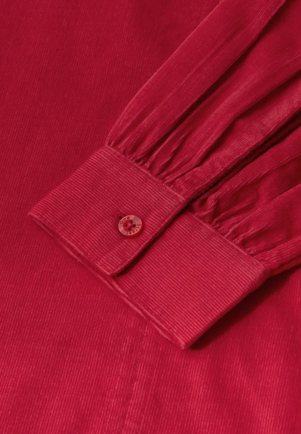 Corduroy blouse in effen kleur