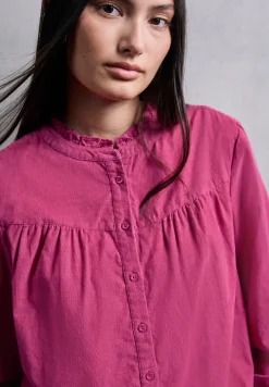 Corduroy blouse met ruches