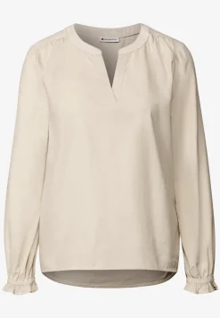 Corduroy blouse met ruches