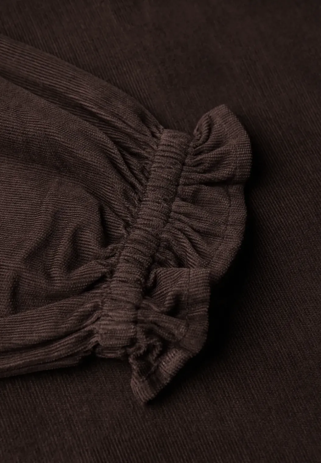 Corduroy blouse met ruches