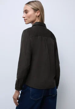 Corduroy blouse met tape details