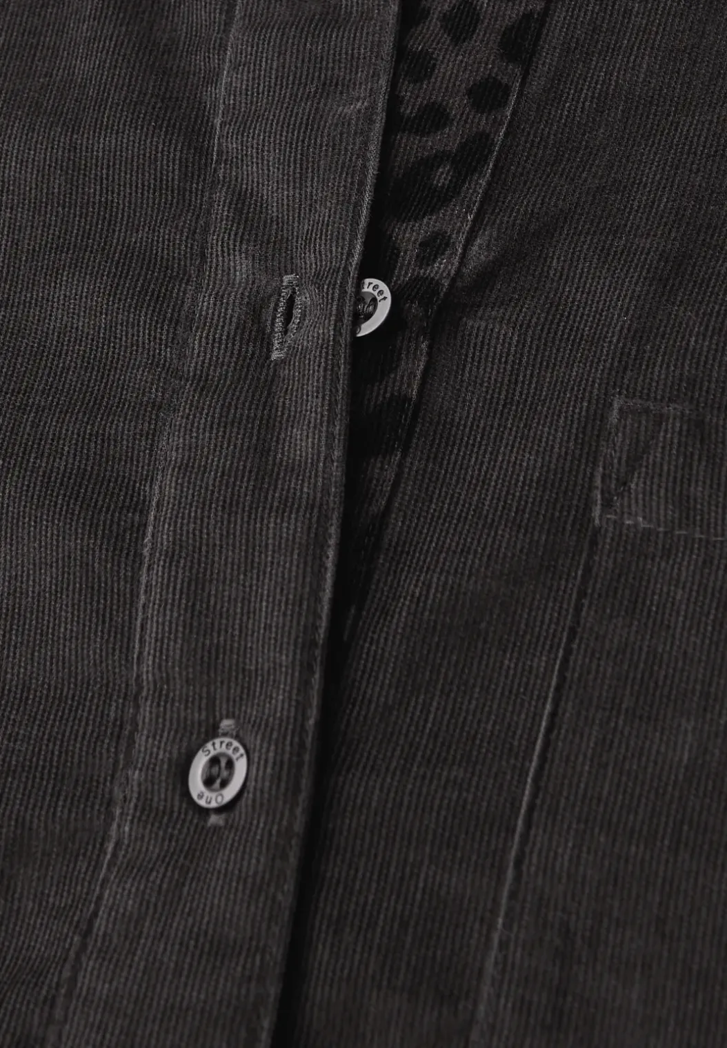 Corduroy blouse met tape details
