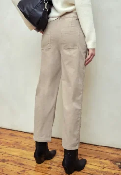 Corduroy broek met opgestikte zakken