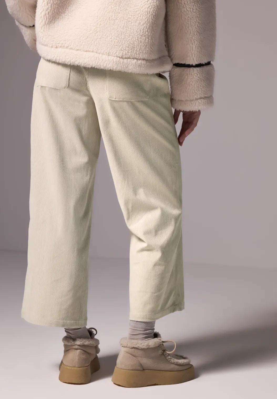 Corduroy broek met wijde pijpen