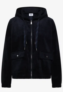 Corduroy jas met capuchon