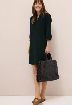 Corduroy jurk in effen kleur