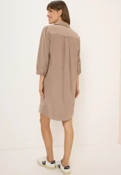Corduroy jurk in effen kleur