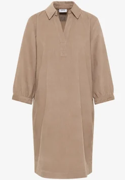 Corduroy jurk in effen kleur