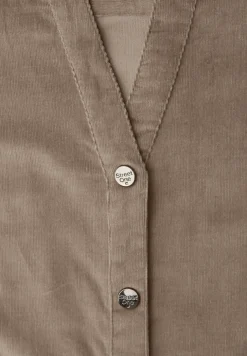 Corduroy jurk in effen kleur