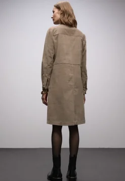Corduroy jurk in effen kleur