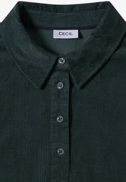 Corduroy jurk in effen kleur
