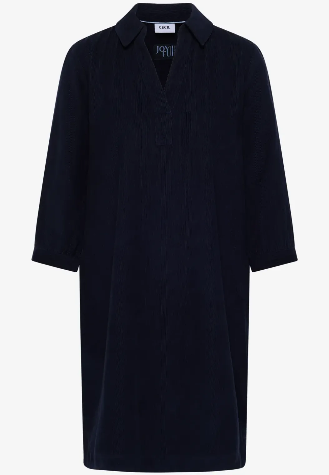 Corduroy jurk in effen kleur