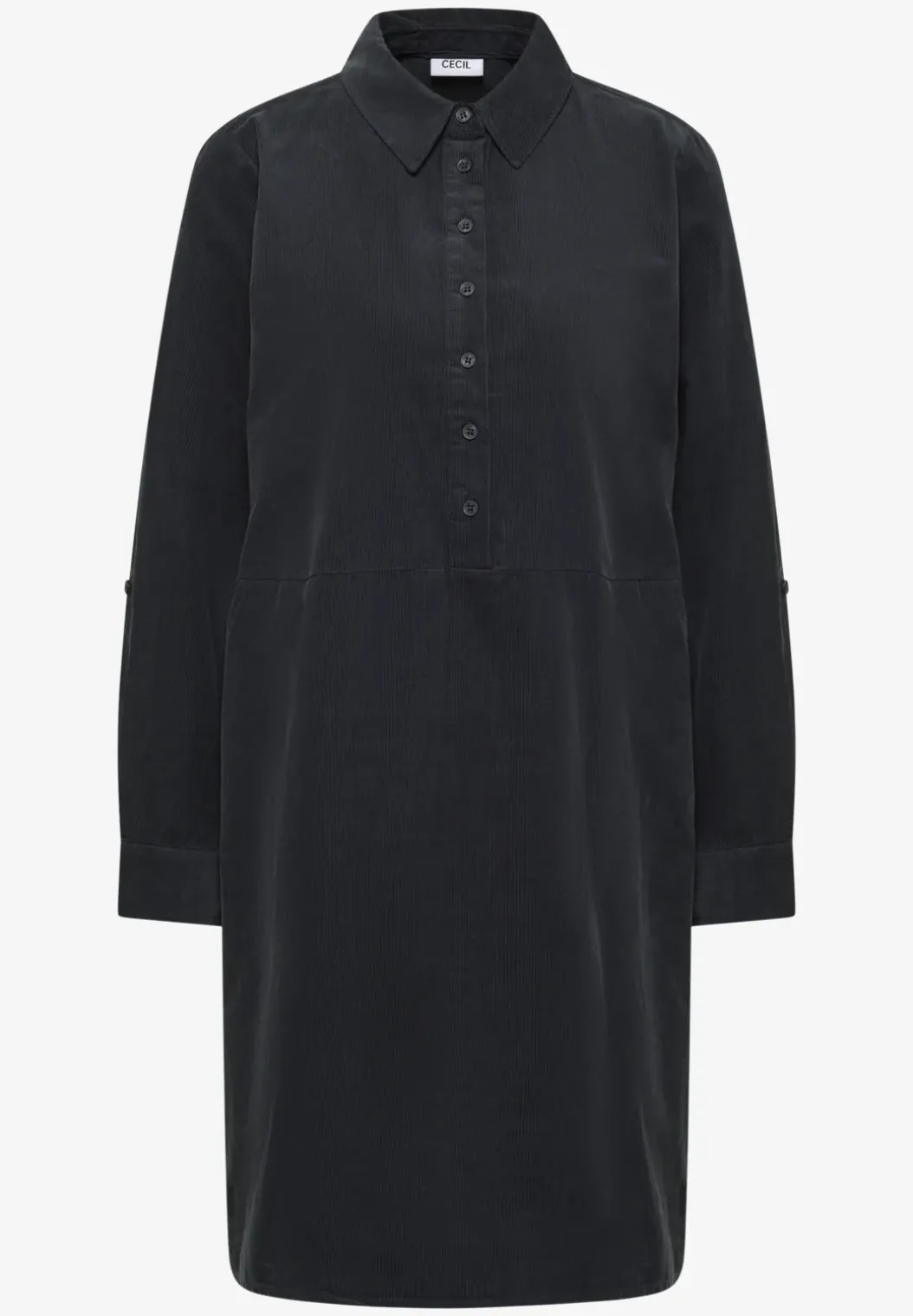 Corduroy jurk in effen kleur