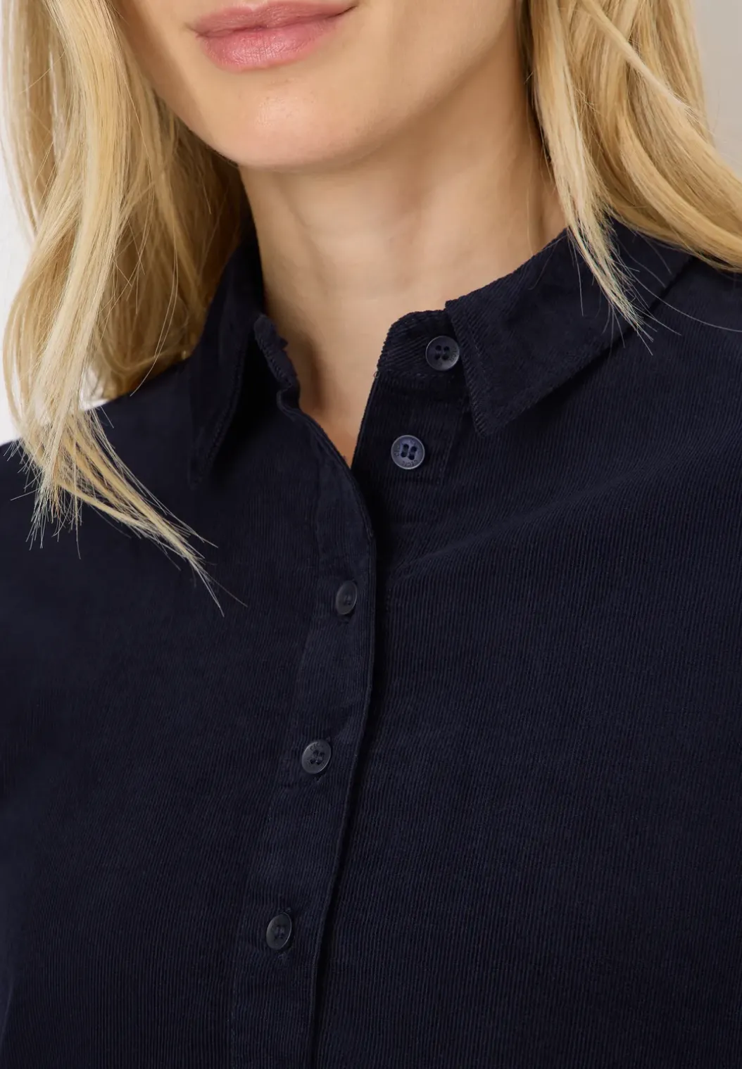 Corduroy jurk in effen kleur