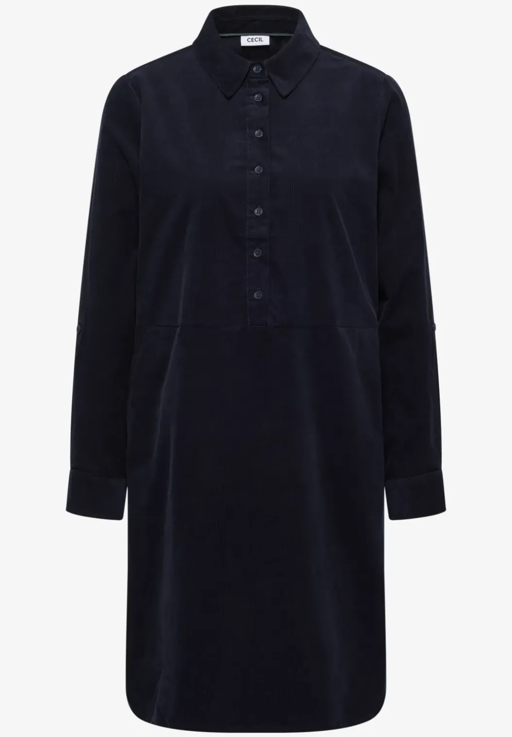 Corduroy jurk in effen kleur