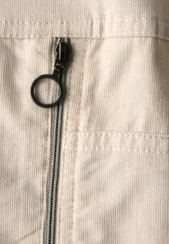 Corduroy jurk met gespleten hals
