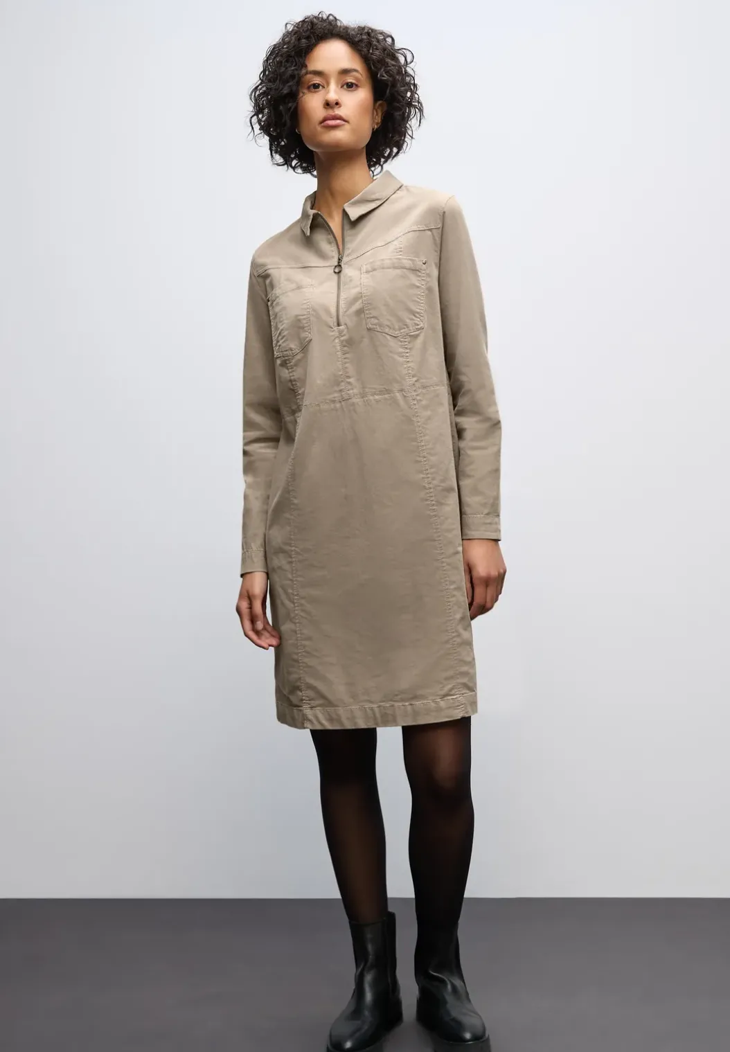 Corduroy jurk met rits