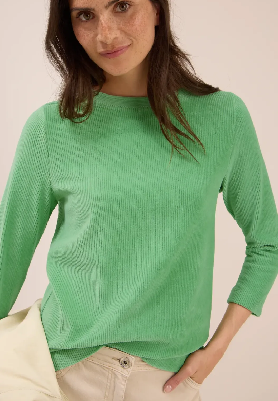 Corduroy overhemd in effen kleur
