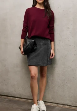 Corduroy rok in wikkel-look