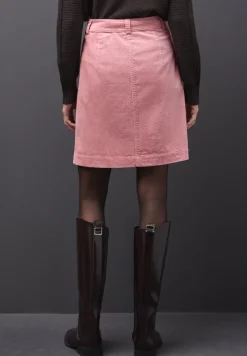 Corduroy rok met knoopsluiting
