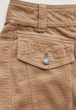 Corduroy rok met knoopsluiting