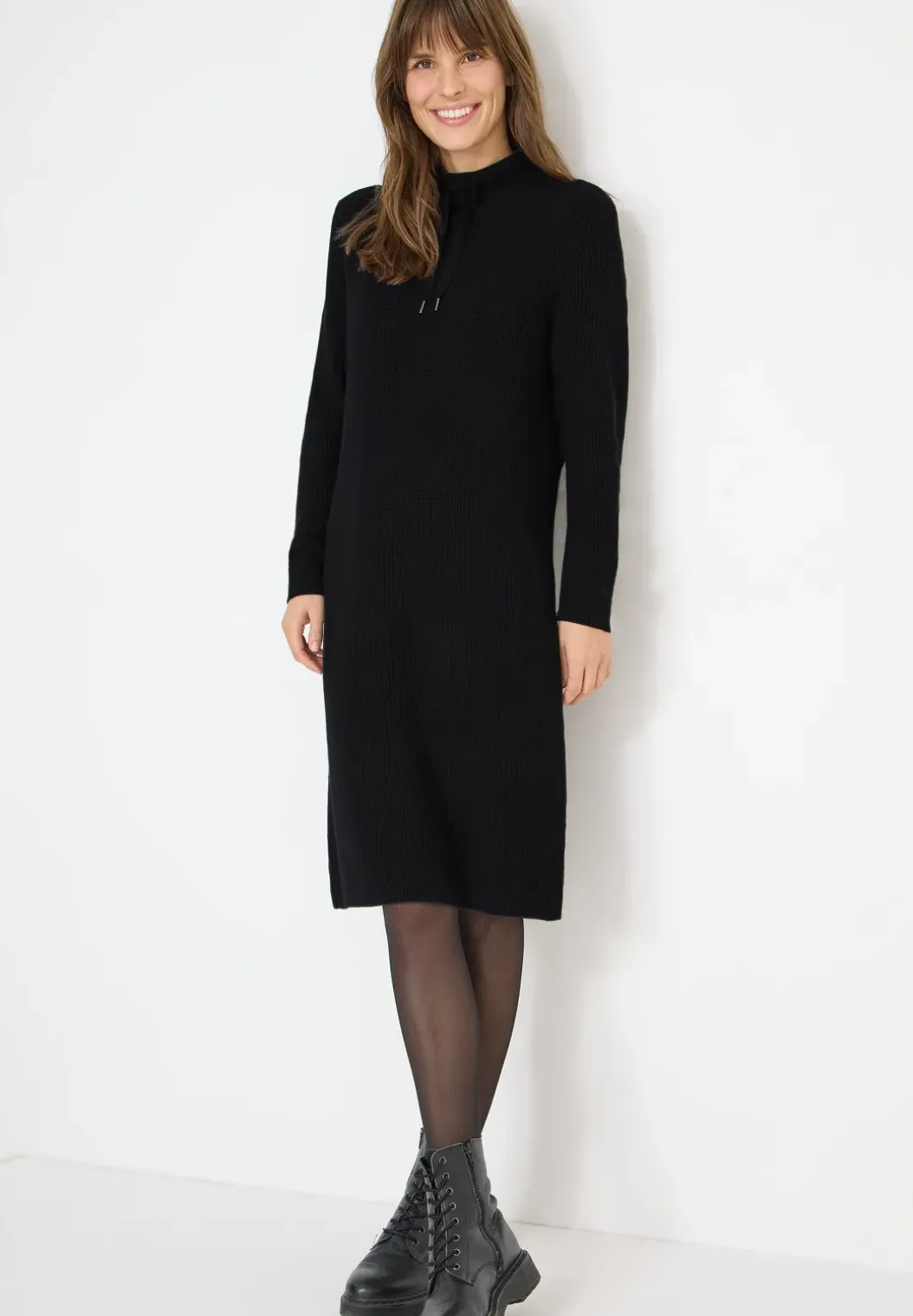 Cosy geribde jurk