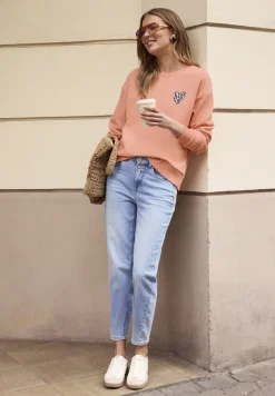 Cosy sweatshirt met leo hartje