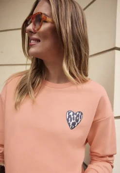 Cosy sweatshirt met leo hartje