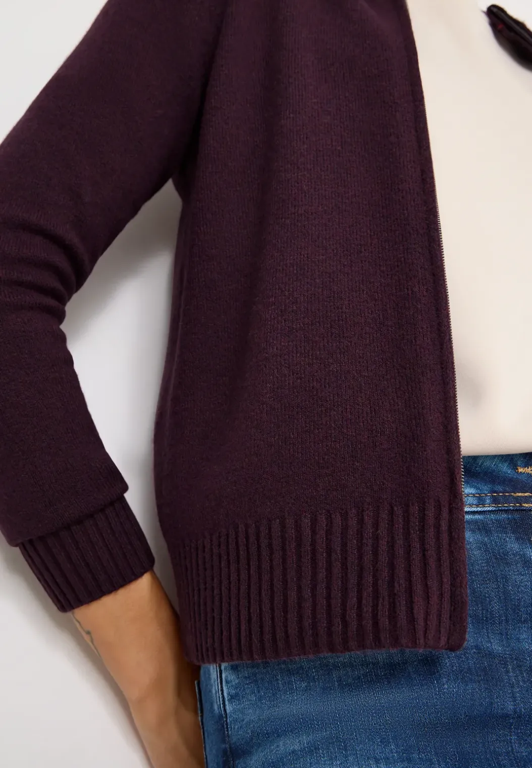 Cosy vest met ritssluiting