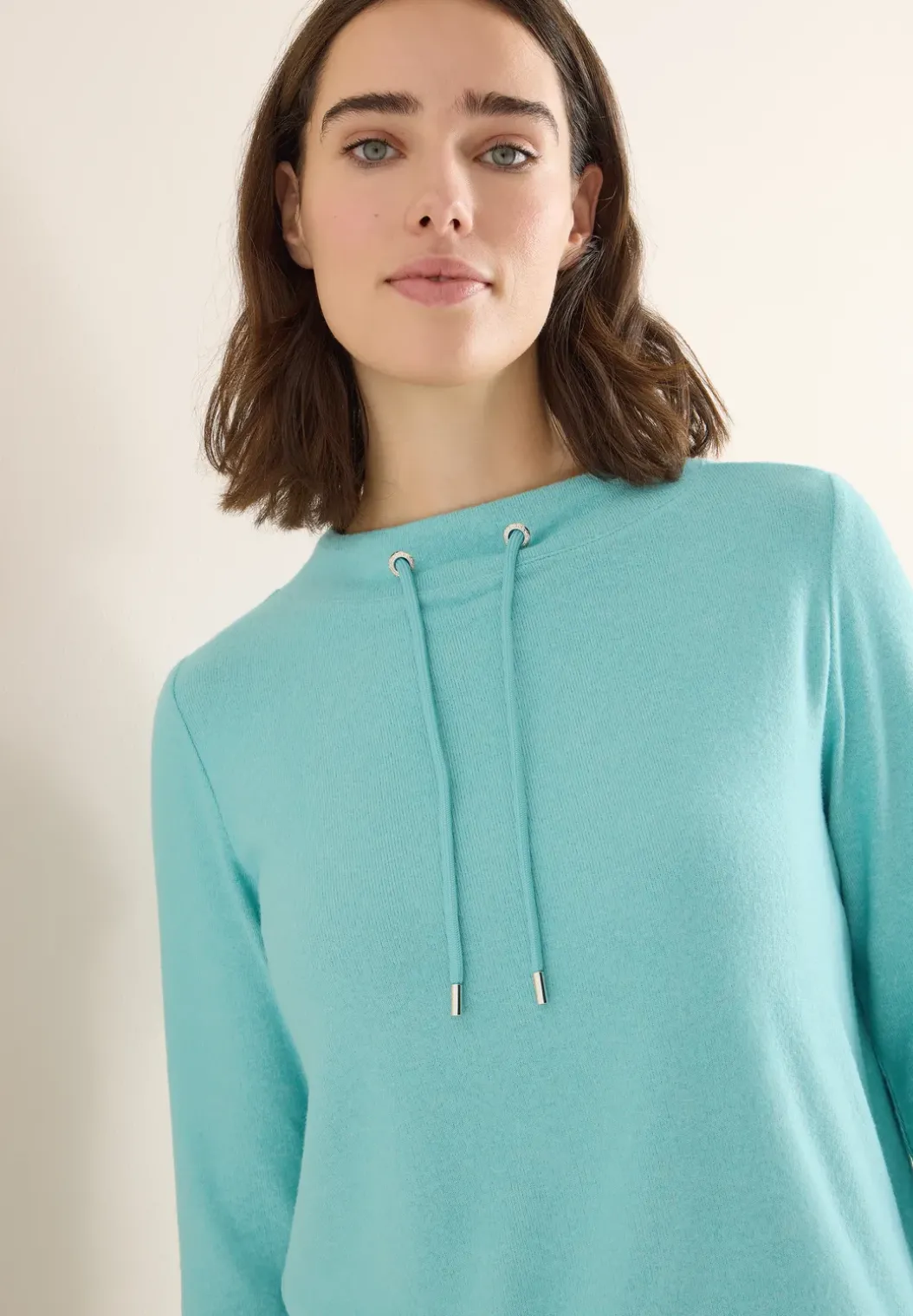 Cosy gemêleerd shirt met lange mouwen