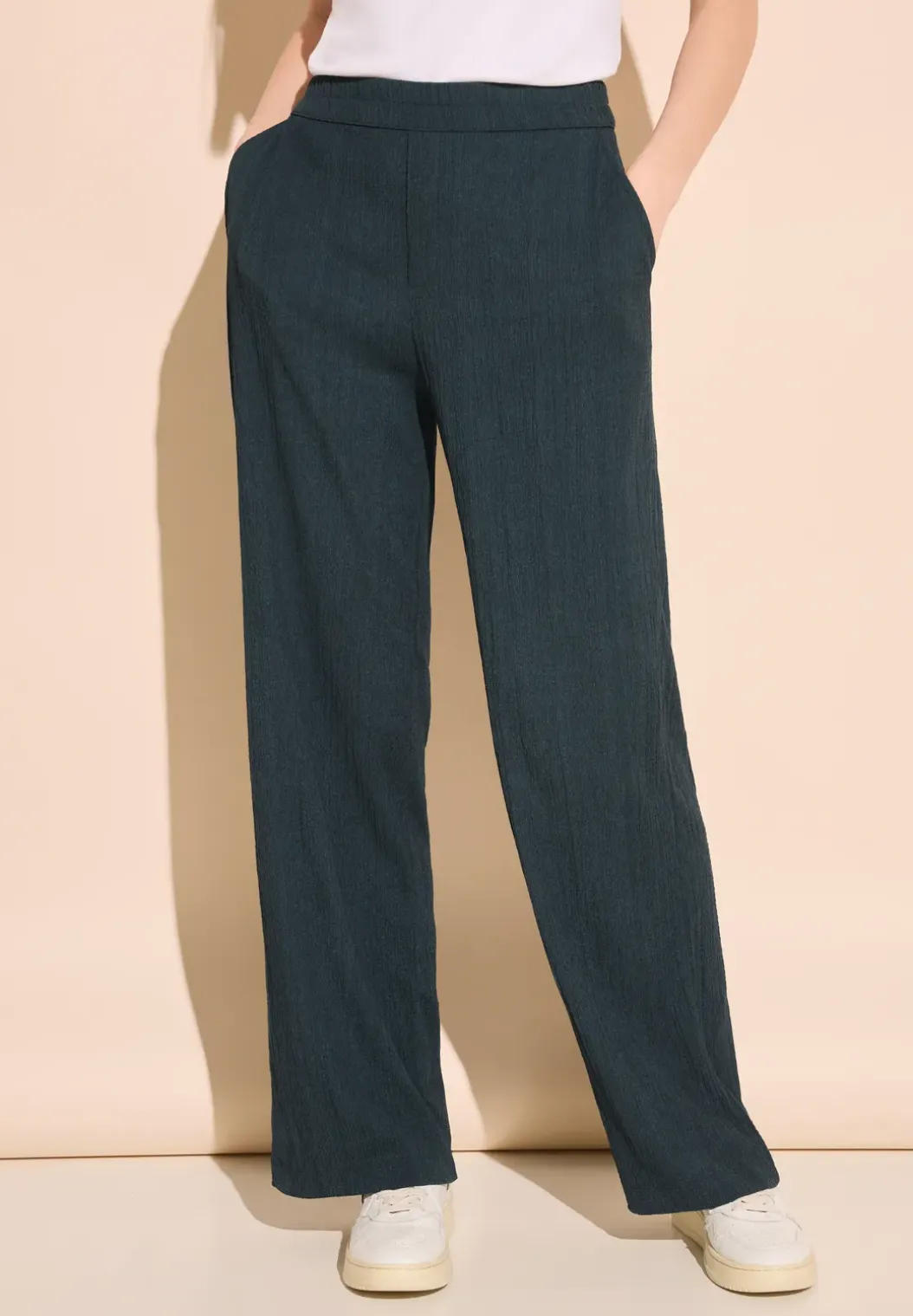 Crash broek met wijde pijpen