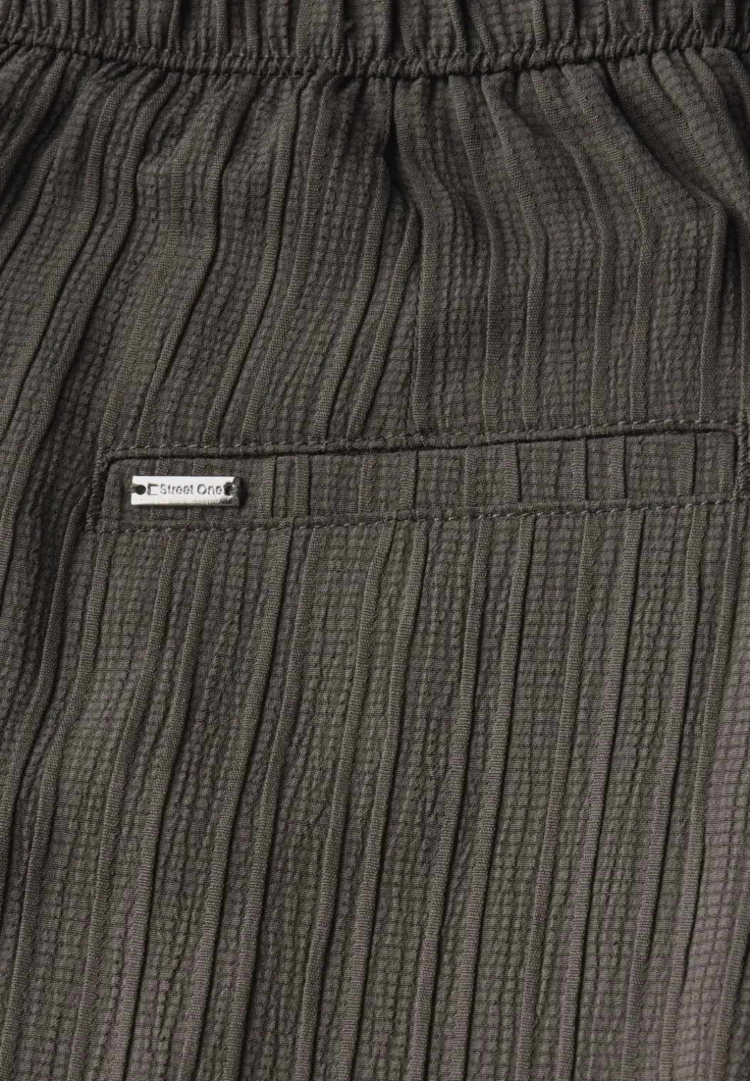 Crinkle broek met wijde pijpen