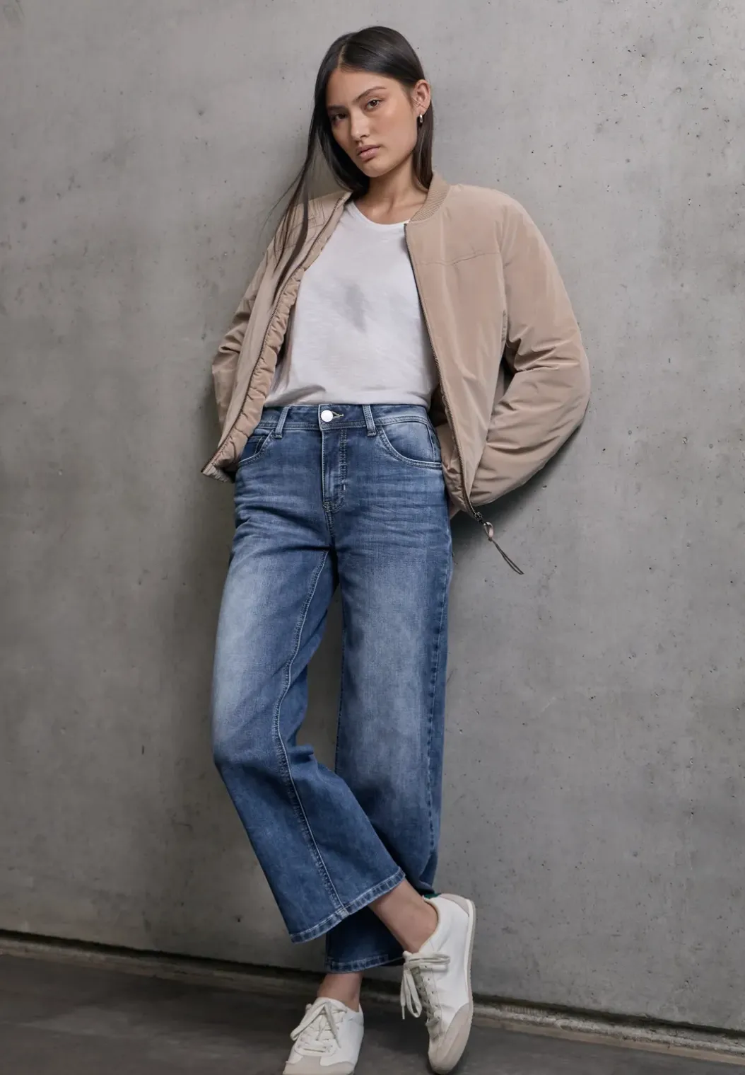 Cropped jeans met Wide Legs