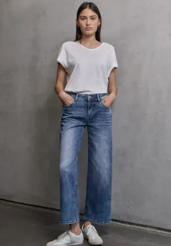 Cropped jeans met Wide Legs