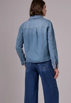 Cropped jeans overshirt