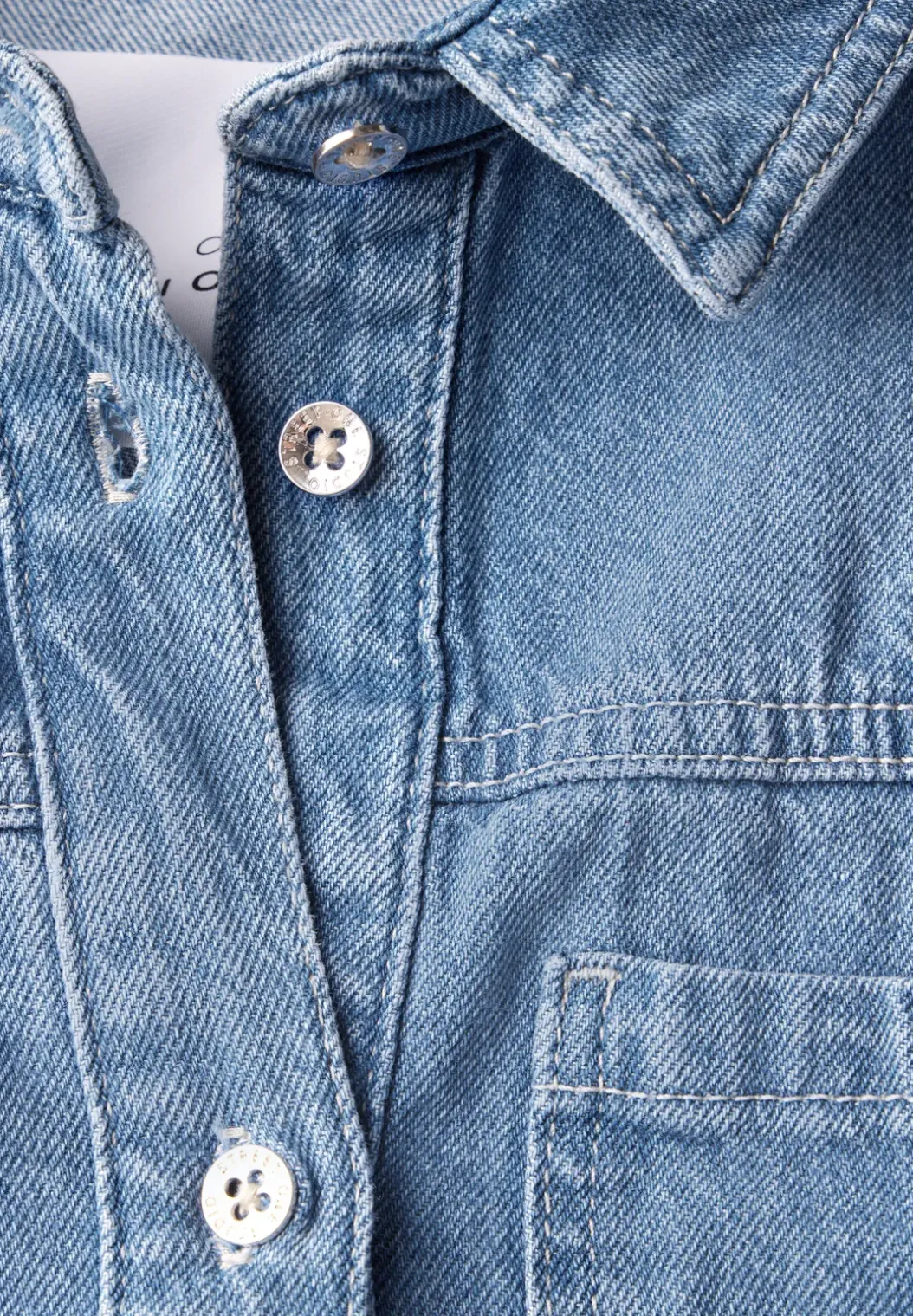 Cropped jeans overshirt