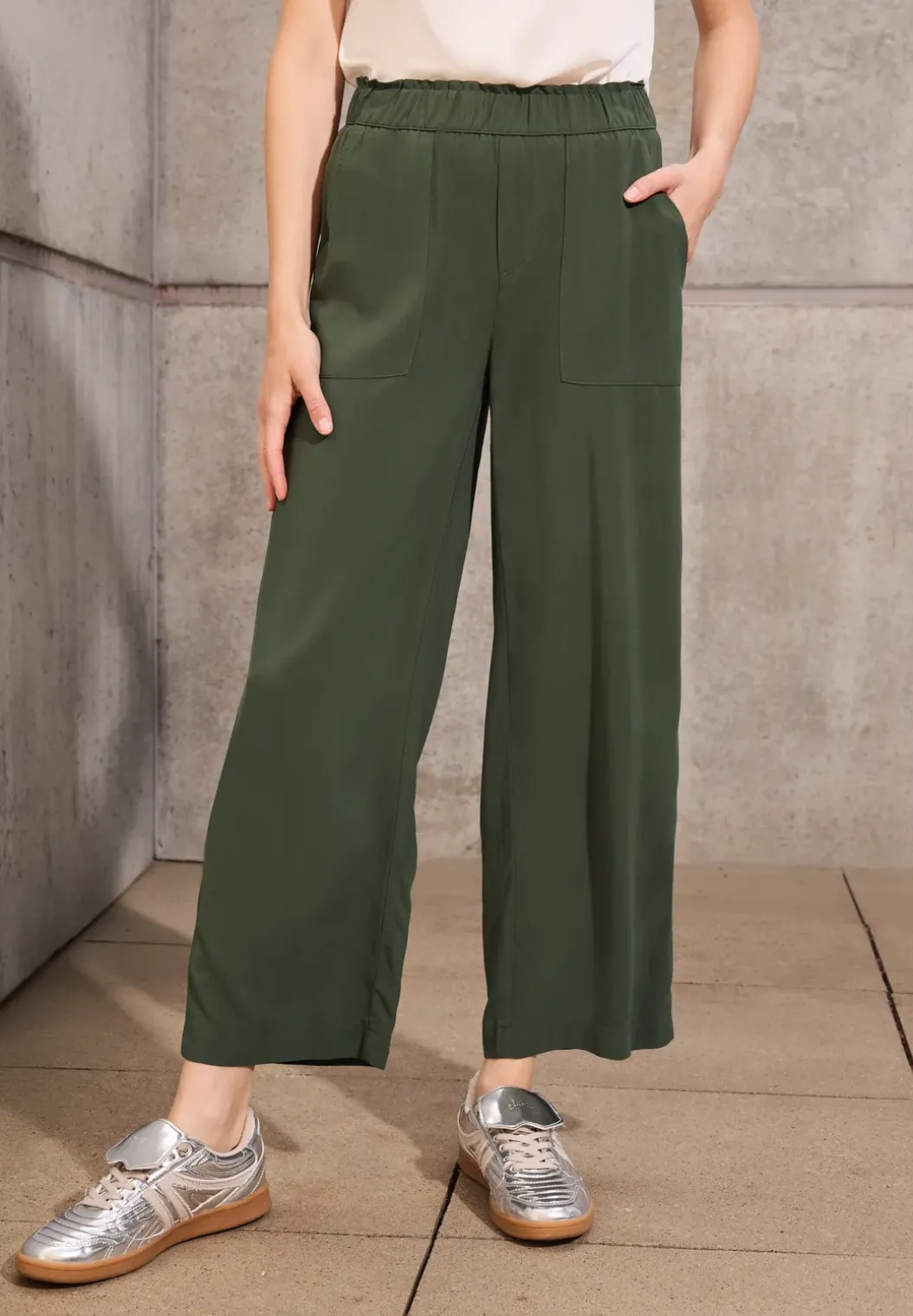 Culottes in effen kleur