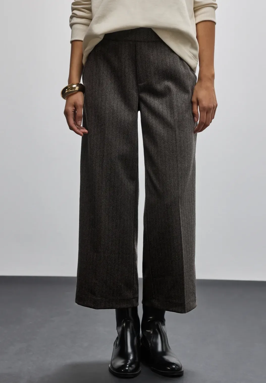 Culottes met visgraatmotief
